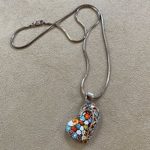 Sterling silver Murano Glass pendant with chain